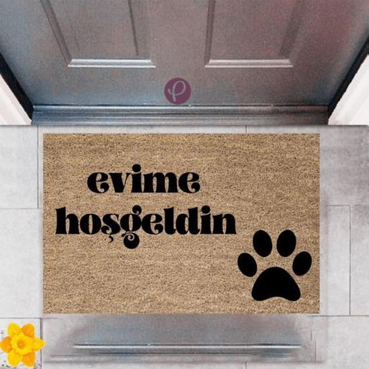 Kapı Önü Paspası Dekoratif Dijital Baskı Evime Hoşgeldin P-2426 - UcuzaGeliyor