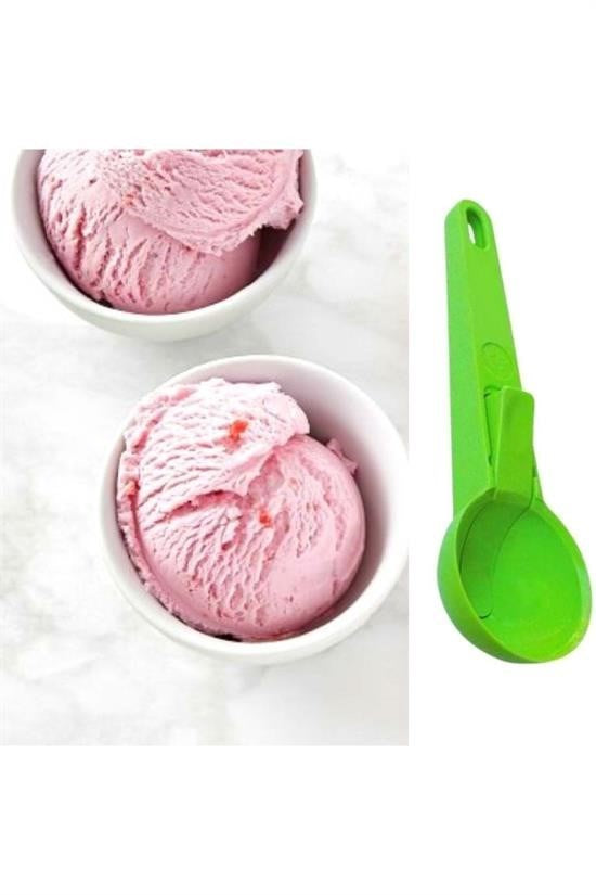 GENEL® Pratik Mandallı Plastik Dondurma Servis Sunum Kepçesi Kaşığı