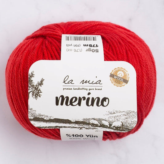 La Mia Merino Kırmızı El Örgü İpi - L092 - 33789 - UcuzaGeliyor