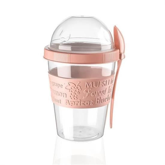 GENEL® Taken Go Kapaklı Kaşıklı Pratik Taşınabilir Meyveli Yoğurt Kabı