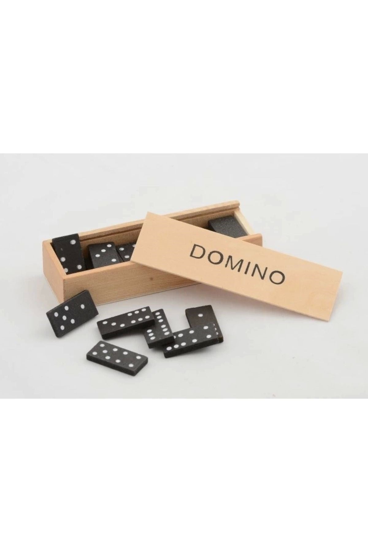 Ahşap Kutulu Domino Oyunu