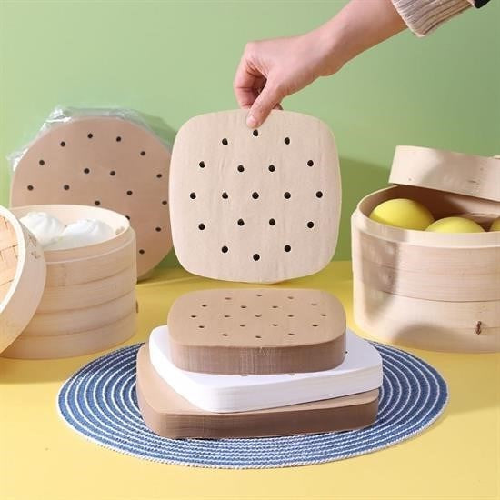 50 Adet Air Fryer Pişirme Kağıdı Tek Kullanımlık Hava Fritöz Yapışmaz Yağlı Kağıt Delikli Model - UcuzaGeliyor