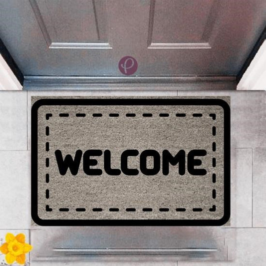 Kapı Önü Paspası Dekoratif Dijital Baskı Welcome P-2351 - UcuzaGeliyor