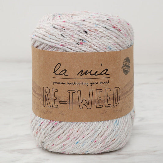 La Mia Re-Tweed Krem Melanj El Örgü İpi - L155 - UcuzaGeliyor