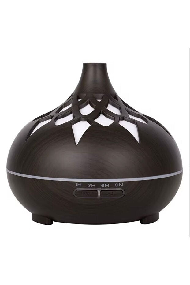 sonx Aroma Difüzör Gece Işığı 7 Led DESENLİ Nemlendirici Kumandalı Buhar Makinesi 550 ml