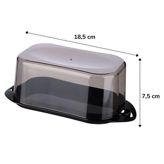 GENEL® Kilitli Plastik Kapaklı Kahvaltılık Tereyağlık Peynirlik Erzak Saklama Kabı Ap-9428