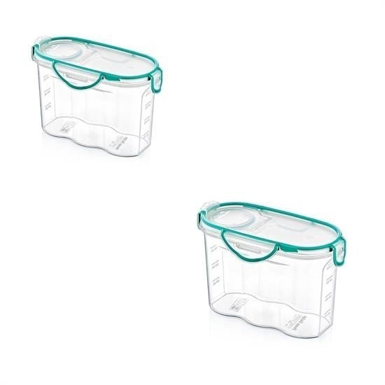 GENEL® Kilitli Kapaklı Contalı Hava,Su Sıvı Geçirmez 1,2 Litre Erzak Saklama Kabı-SA580