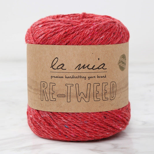La Mia Re-Tweed Kırmızı Melanj El Örgü İpi - L165 - UcuzaGeliyor
