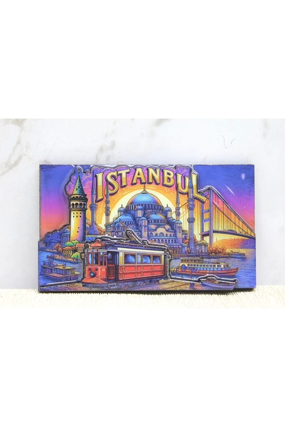 Ahşap İstanbul Temalı Magnet Alk4363