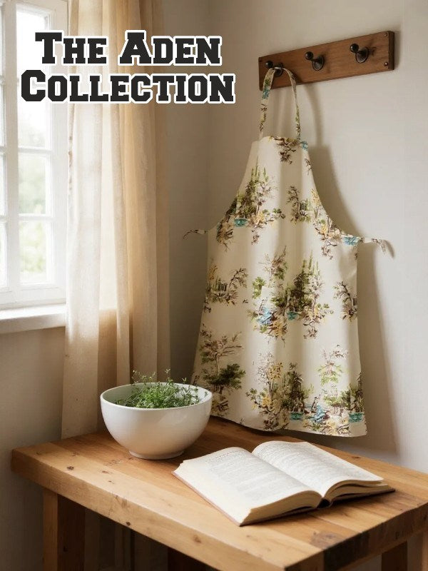 Su iticili Mutfak Önlüğü Manzara Desenli