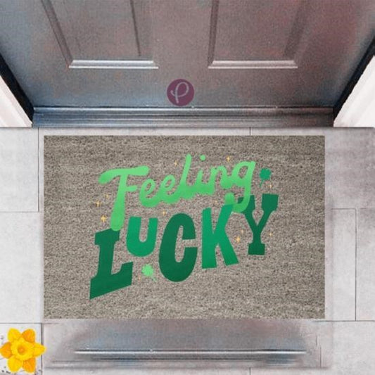 Kapı Önü Paspası Dekoratif Dijital Baskı Feeling Lucky P-2360 - UcuzaGeliyor