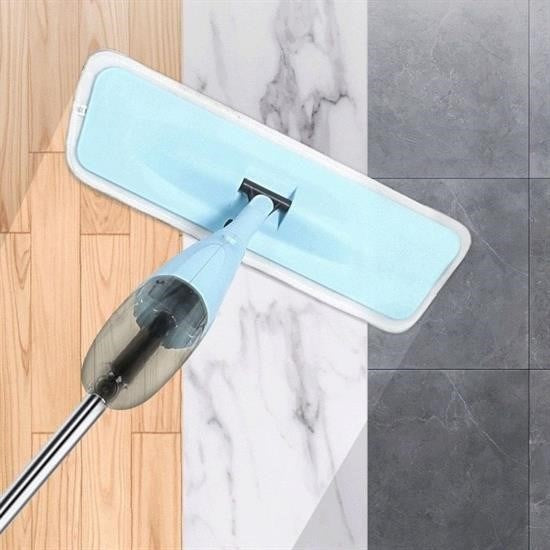 GENEL® Döner Başlıklı Spreyli Mop Parke Ahşap Fayans Temizleyici Su Hazneli Sihirli Paspas - UcuzaGeliyor