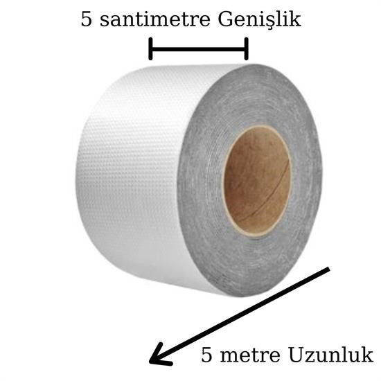 BUFFER® Yüksek Sıcaklık Dayanan Su Geçirmez Çatı Boru Duvar Çatlak Onarıcı Yapışkan Bant Folyo 5 cm - UcuzaGeliyor