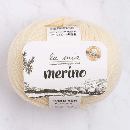 La Mia Merino Krem El Örgü İpi - L075 - 33777 - UcuzaGeliyor