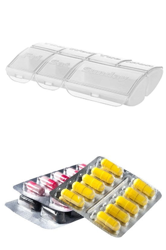 GENEL® Haftalık 7 Bölmeli İlaç Saklama ve Hatırlatma Kutusu