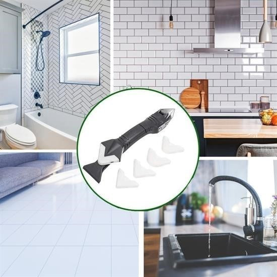 GENEL®  3 ü 1 Arada Fayans Derz Silikon Kazıyıcı Sıyırıcı Ve Uygulayıcı Aparat - UcuzaGeliyor