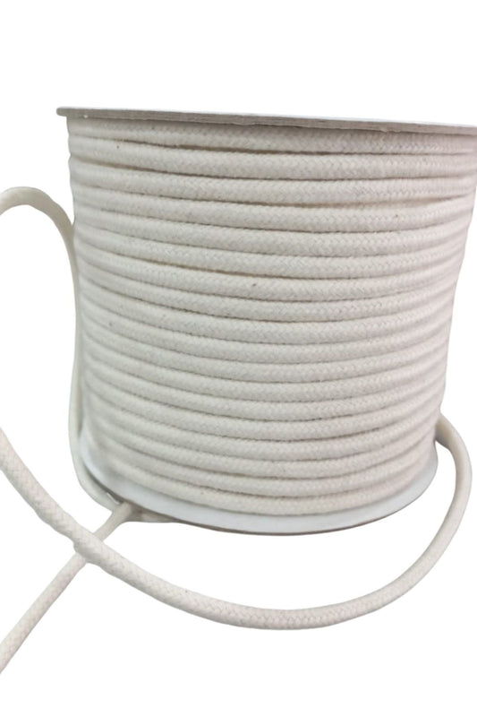Bağcık İpi Pamuk 1 cm Krem 10 Metre - UcuzaGeliyor