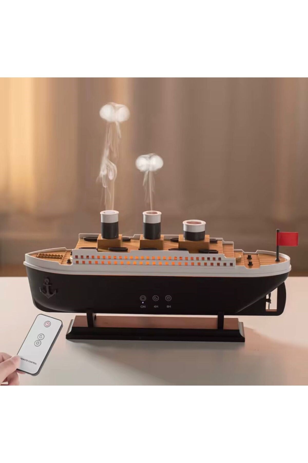 sonx Titanic Gemi Hava Nemlendirici Fonksiyonlu Buhar Makinesi Kumandalı