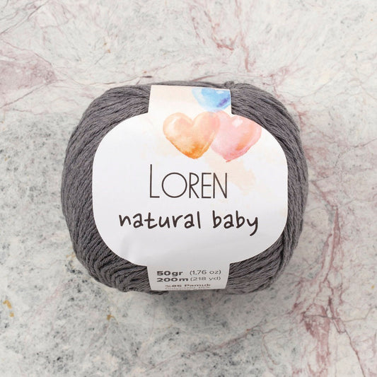 Loren Natural Baby Gri El Örgü İpi - R082 - 33946 - UcuzaGeliyor