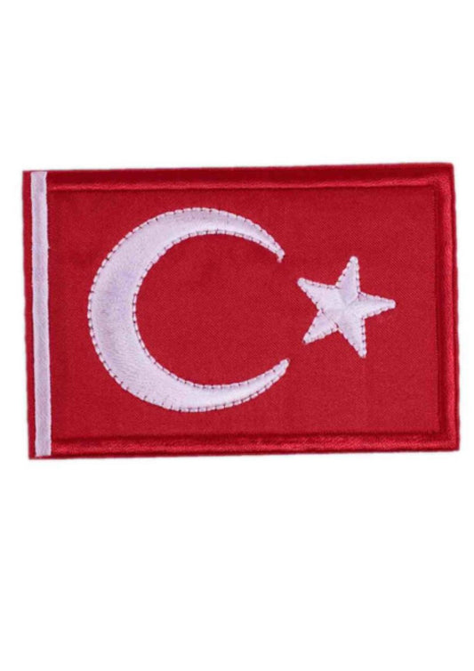 Aplike Ütü İle Yapışan Türk Bayrağı Dikdörtgen Arma 6x4 cm - UcuzaGeliyor