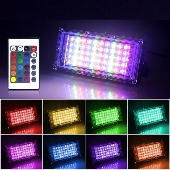 GENEL® Kumandalı Led Işık Dış Cephe AydınlatmasıÇok Renkli RGBLed Panel Işık PartiLed Aydınlatma