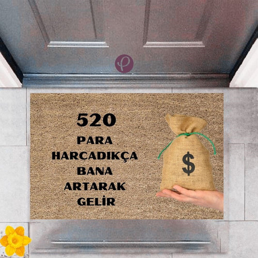 Kapı Önü Paspası Dekoratif Dijital Baskı 520 Para P-2477 - UcuzaGeliyor