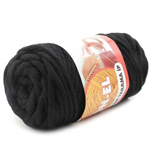 Pamuk Makrome 4 mm İp Siyah - UcuzaGeliyor