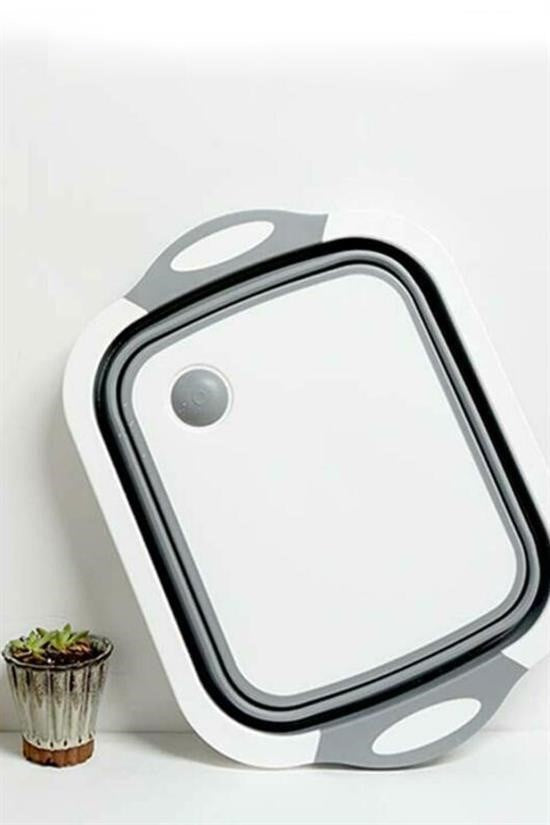 Katlanabilir Süzgeçli Kesme Tahtası ve Badya