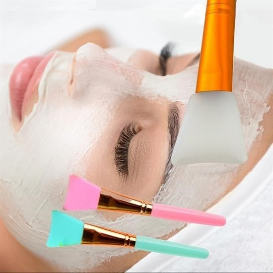 GENEL® 2li Silikon Temizlemesi Kolay Kullanılabilen Yüz Cilt Bakımı Maske Ve Krem Spatulası