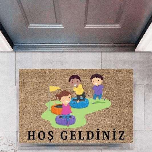 Kapı Önü Paspası Dekoratif Dijital Baskı ÇocuklarP-2720 - UcuzaGeliyor
