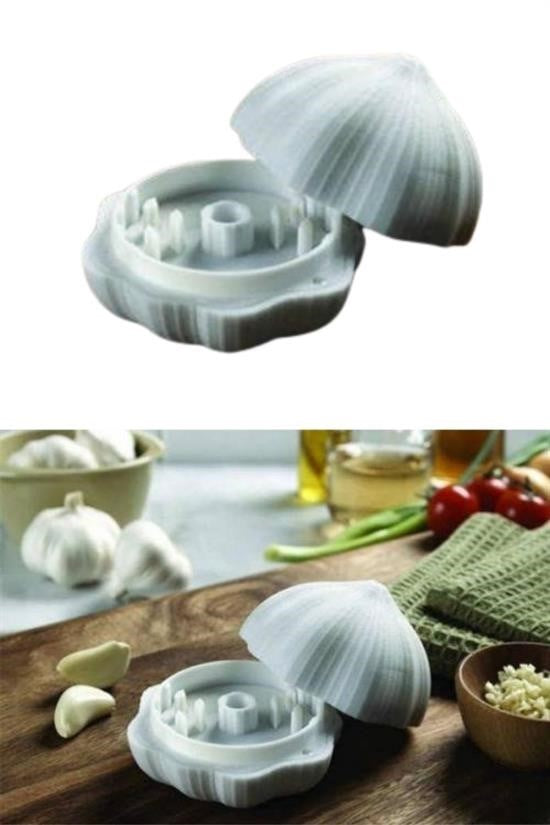 GENEL® Sarımsak Şeklinde Pratik Sarımsak Ezici Rendeleyici El Rondosu