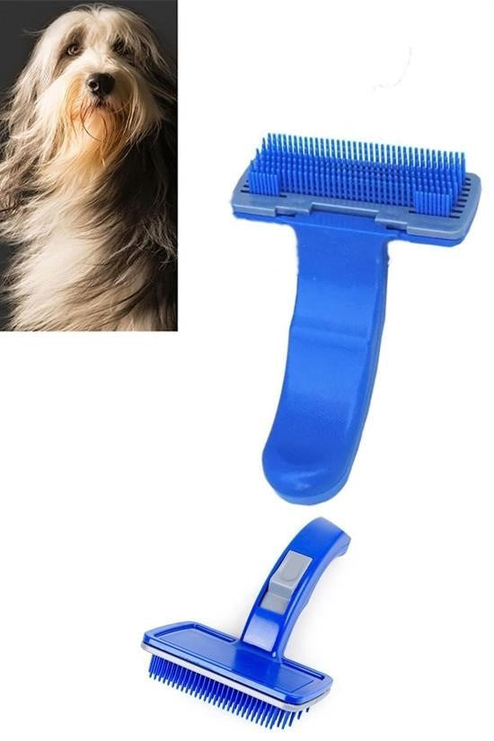 BUFFER® Kendini Temizleyen Kedi Köpek Tüy Bakım Tarağı Tüy Alıcı Tarak