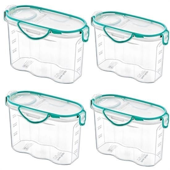 GENEL® Kilitli Kapaklı Contalı Hava,Su Sıvı Geçirmez 1,2 Litre Erzak Saklama Kabı-SA580