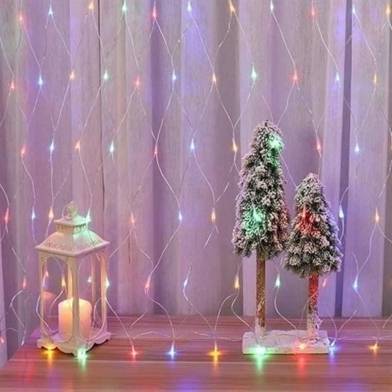 GENEL® 1x2 Metre Dekoratif File Ağ Perde 192 LED 8 Animasyonlu Farklı Işık Modu RGB Fişli - UcuzaGeliyor