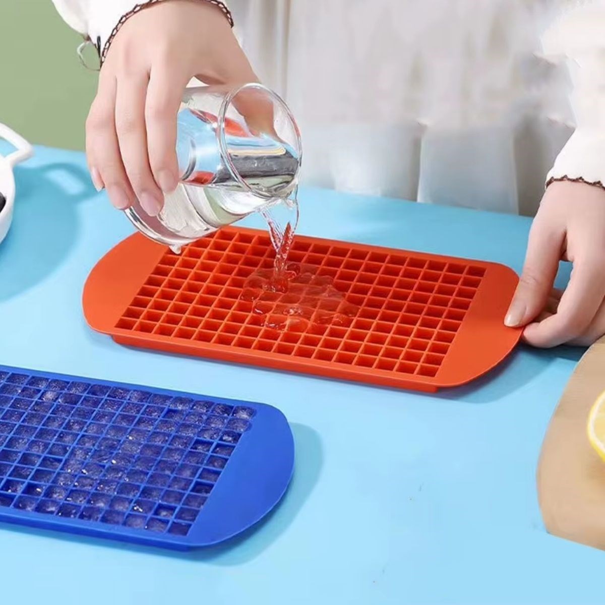 GENEL® 160'lı Mini Küp Şekilli Silikon Buzluk, Sunum Buzluk