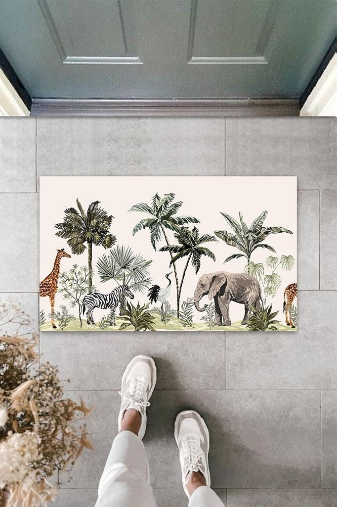 Dijital Baskı Pudra Safari Paspas K-3096 - UcuzaGeliyor