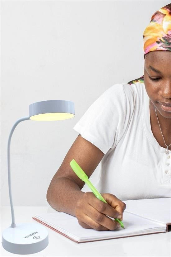 GENEL® Yuvarlak USBli Dokunmatik 3 Kademeli 360 Derece  Özel Göz Korumalı Led Lityum Masa Lambası