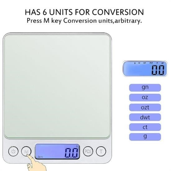 GENEL® Dijital Hassas Mutfak Terazisi Hassas Tartı 2000 Gr/01 Gr Hassasiyet