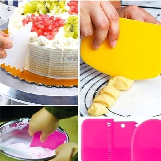 GENEL® Pasta Hamur Şekillendirici Spatula Kesici Kazıyıcı Dekoratör Set