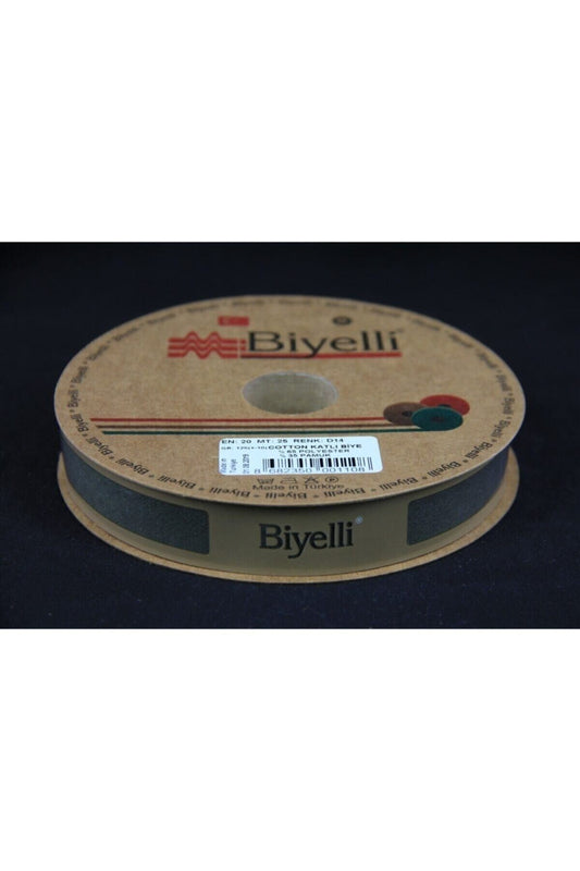 Biye Koton Katlı D14 Asker Yeşili 2 cm 25 Metre %65 Koton %35 Polyester - UcuzaGeliyor