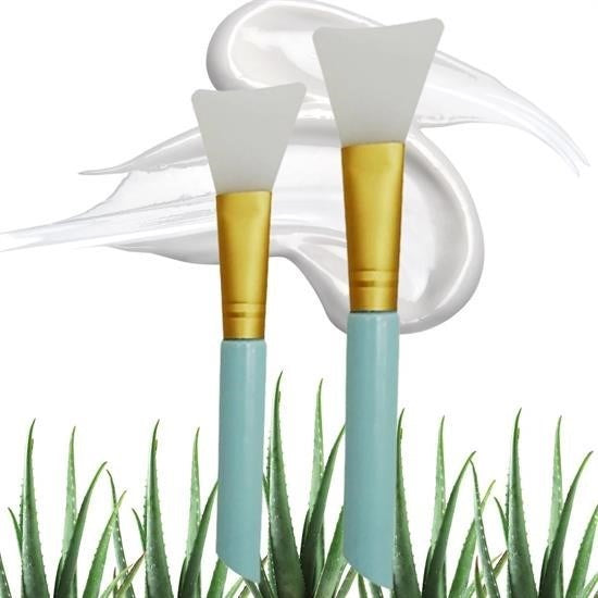 GENEL® 2li Silikon Temizlemesi Kolay Kullanılabilen Yüz Cilt Bakımı Maske Ve Krem Spatulası