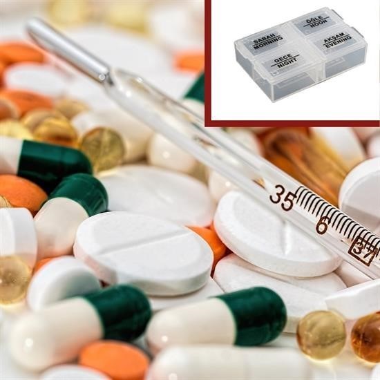 GENEL® 4 Öğün Günlük Hap İlaç Saklama Taşıma Kutusu İlaç Hatırlatıcı