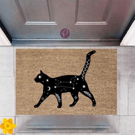Kapı Önü Paspası Dekoratif Dijital Baskı Kedi P-2496 - UcuzaGeliyor