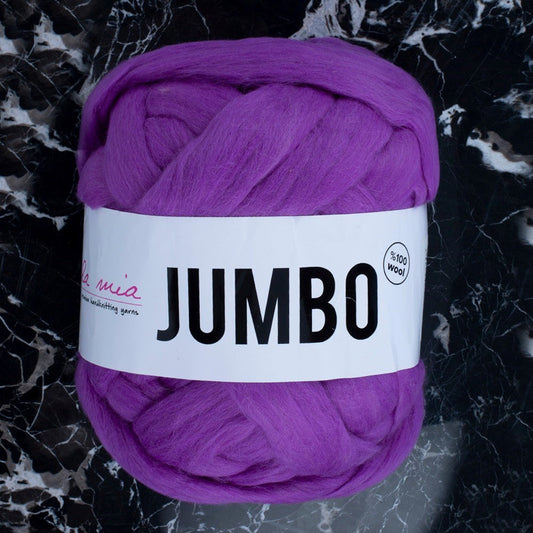 La Mia Jumbo Mor Dev Yün El Örgü İpi - J6 - UcuzaGeliyor