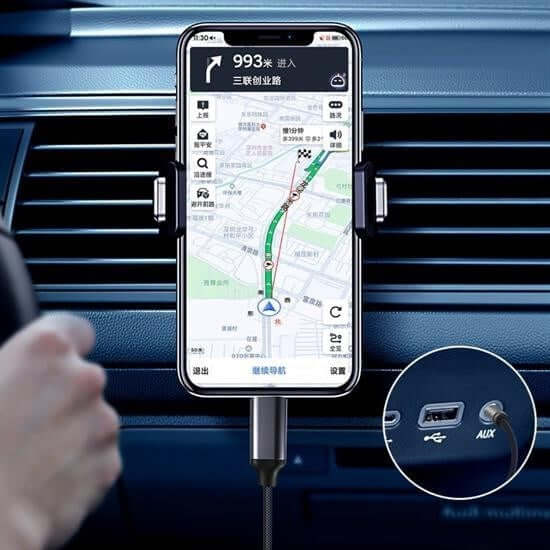 BUFFER® iPhone Lightning Aux Araç Dönüştürücü Ses Kablosu 35 mm Jack Girişli - UcuzaGeliyor