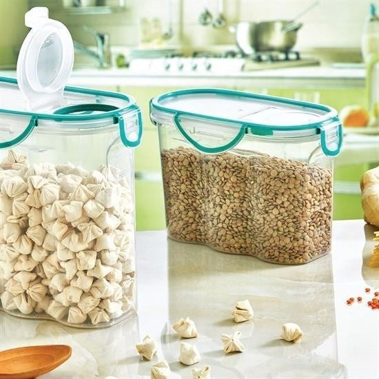 GENEL® Kilitli Kapaklı Contalı Hava,Su Sıvı Geçirmez 1,2 Litre Erzak Saklama Kabı-SA580