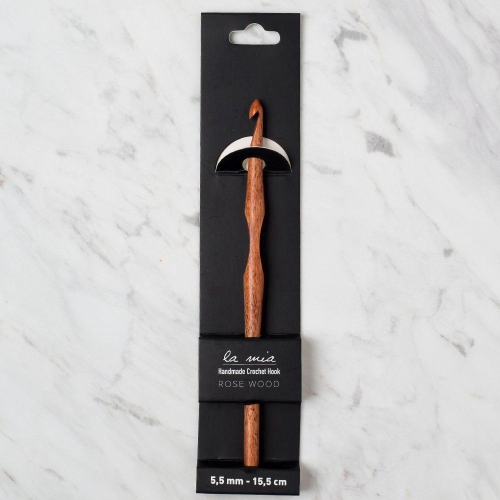 La Mia Rosewood 5.5 mm 15.5 cm Ahşap Yün Tığ - UcuzaGeliyor