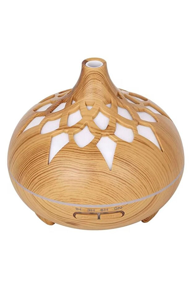 sonx Aroma Difüzör Gece Işığı 7 Led DESENLİ Nemlendirici Kumandalı Buhar Makinesi 550 ml