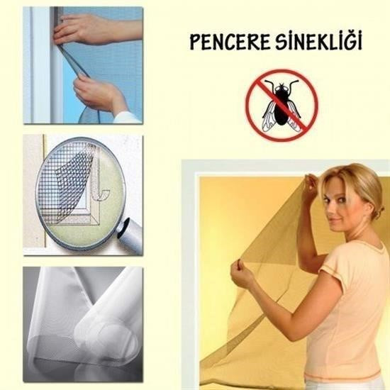 GENEL® Tüm Cam Pencere Kapılara Uyumlu Çift Kanat Pencere Sinekliği