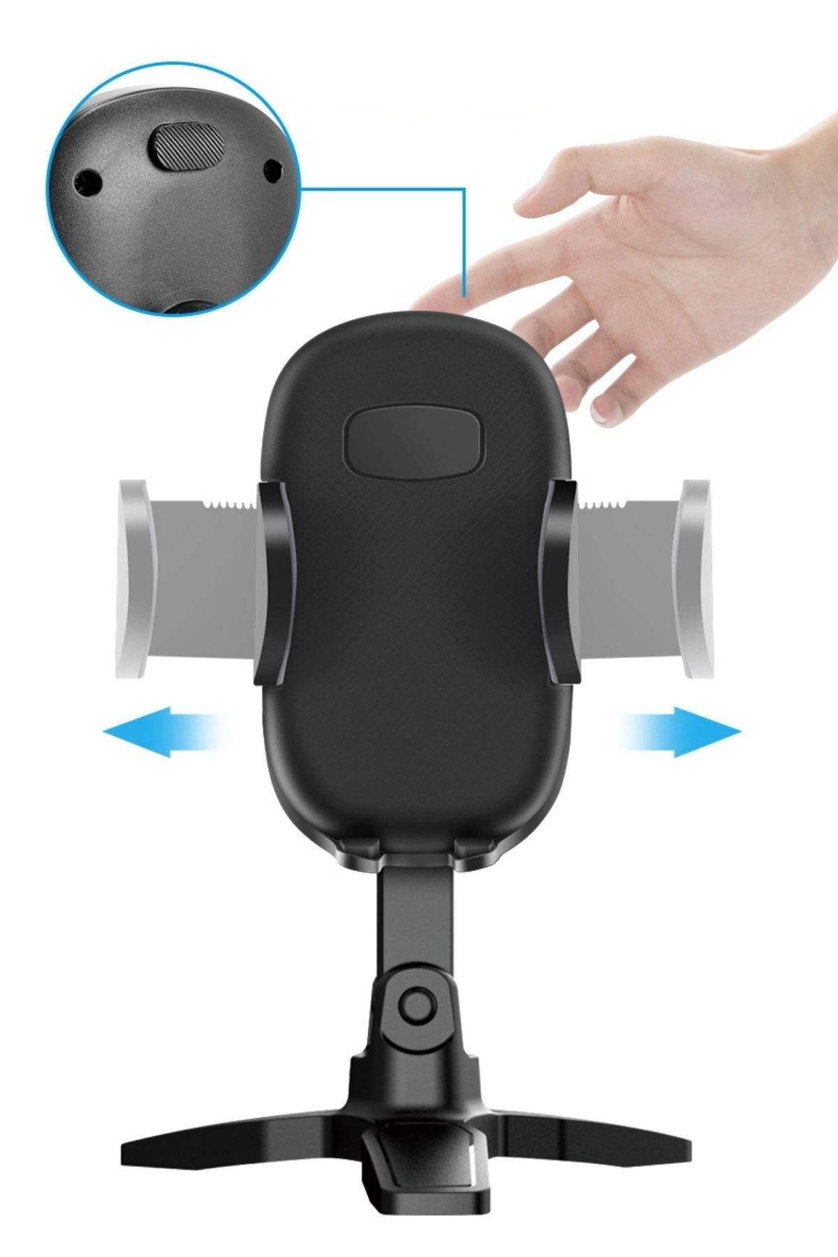 BUFFER® Masaüstü Telefon Standı 360 Derece Dönebilen Başlıklı Ayaklı Telefon Tripodu